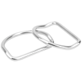 Miniatyrbilde 8 av 8: 2 stk Dykke D-ringer Bøyde for 5,08 cm/2,0 tommer Webbing Vektbånd Rustfritt Stål Utendørs Aktiviteter Tilbehør