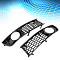Miniatyrbilde 8 av 8: 2 stk Bil Front Bumper Tåkelysgrill Nedre Side Tåkelysgrill for Audi A4 B6 2002-2005
