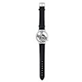 Miniatyrbillede 4 af 7: Quartz Analog Par Ur Par Rundt Hul Musiknote Urtavle PU Rem Armbåndsur (Sort Rem)