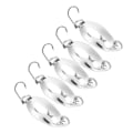 Miniatyrbilde 5 av 8: 10 stk Fiskeblink Wobbler Agnspoon Stil Kunstig Metall Agnskroker (Sølv, 5g)