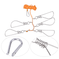 Miniatyrbillede 7 af 8: Rustfrit Stål Heavy Duty Fiskeri Fangst Stringer med 5 Lås Snaps Nylon Reb Flyde