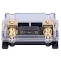 Miniatyrbillede 2 af 8: 0/2/4 Gauge AWG sikringsholder 1 Ind 1 Ud In Line ANL Blok med 100 Amp sikring til bilbådslyd
