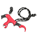 Miniatyrbillede 7 af 8: Universal Compound Bueslippesystem med Tre eller Fire Fingre Greb Tommel Caliper Trigger Rød