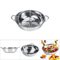 Miniatyrbillede 6 af 6: 31 cm Tyk Rustfrit Stål Hot Pot med To Smagsskelninger og Kompatibilitet med Induktionsplade