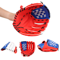 Miniatyrbillede 5 af 8: PU Læder Baseball Handske Træningskonkurrence Handsker til Børn (Rød 11,5 tommer)