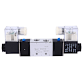 Miniatyrbild 1 av 8: 4V220-08 1/4\" Inlopp/Utlopp 1/8\" Avgas Pneumatisk Solenoidluftventil 2 Positioner 5 Vägar (AC220V)