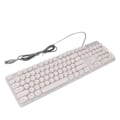 Miniatyrbild 8 av 8: Mekaniskt Gamingtangentbord RBG Bakgrundsbelyst USB 104 Tangenter Trådbundet Retro Punk Dator Tangentbord för Laptop Vit