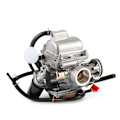 Pikkukuva 4 / 8: 24mm/0.9in Kaasutin Tarvike Sopii 4-tahti GY6 PD24J 125CC 150CC ATV:lle Mopoille