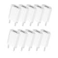 10 stk Mini USB Vægoplader Adapter Oplader EU-stik