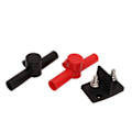 Miniatyrbillede 3 af 8: Dobbelt Powerpost Kabelstik 2 X M8 Dobbelt Strømfordelingsblok med 2 stk. Sort Rød Isolator til Biler Fartøjer