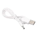 Miniatyrbillede 3 af 5: 1m DC 3.5mm x 1.35mm hun til USB Type A han strømkabel White