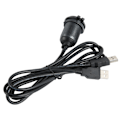 Miniatyrbilde 2 av 8: 2 porter dobbel USB 2.0 hann til USB 2.0 hunn 1 meter 480 Mbps profesjonell plug and play USB dashbordmonteringskabel med LED-lys