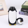 Pikkukuva 4 / 8: Kannettava Pingviini Lasinen Vesi Pullo, 300ML, Kaksoiskerros, Matkakupillinen - Musta