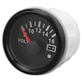 Miniatyrbillede 1 af 8: 52MM Båds Voltmeter DC9 til 32V Pegevoltmeter med Farverig Baggrundsbelysning til Campingvogne, Yachter, Fiskekuttere, Skibe, Sort Plade, Sort Dæksel