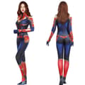 Kvinder Captain Marvel Cosplay Kostume Bodysuit Fuld Kropsdragt Karneval Fest Maskerade S