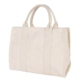 Miniatyrbillede 4 af 7: Mulepose Dame Canvas Single Shoulder School Casual Håndtaske med lynlås Justerbar rem Beige M