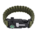 Pikkukuva 2 / 8: Paracord-selviytymisrannekkeet miehille ja naisille, ulkoilmakäyttöön, rannekkeet, kääre, varjo köysi (armeijan vihreä)