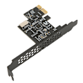Pikkukuva 6 / 8: PCIE - USB 3.2 -laajennuskortti, musta, 5 Gbps, nopea PCIE X1 - USB3.2 Gen1 TYPE E 20PIN -laajennuskortti pöytäkoneen etupuolelle, Type C PCIE X1 - USB3.2