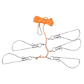 Miniatyrbillede 1 af 8: Rustfrit Stål Heavy Duty Fiskeri Fangst Stringer med 5 Lås Snaps Nylon Reb Flyde