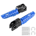 Miniatyrbillede 1 af 8: Et par forreste fodhviler pedaler i aluminiumslegering Passer til Kawasaki Ninja Z125 PRO Z250/SL Z400 Z900Blue