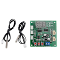 Miniatyrbild 1 av 8: DC10‑60V 2-kanals 4-tråds fläkt PWM temperaturhastighetsregulator styrmodul interna fläktkomponenter