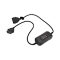 Miniatyrbillede 2 af 8: 12‑24V OBD2 scanneradapterkabel Passer til X431 Easydiag 2.0/3.0 GOLO ABS Varmebestandig til tunge lastbiler Diesel Sort