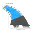 Miniatyrbillede 8 af 8: 3 stk. R/M/L Glasfiber Surfbræt Hale Fin G7 SUP Paddelbræt Fin Ror FCS Surfbræt Fin