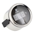 Miniatyrbillede 4 af 8: 2 i 1 90ohm Brændstofmåler Digital olieniveaumåler Procentdel for 12V/24V Yacht Båd Kat Motorcykel Sort Urskive Sølv Ramme