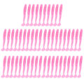Miniatyrbillede 1 af 8: 50 stk. 5 cm Bløde Plastik Fiske-Lokkeduer T-hale Grub Orm Agner Fiskegrej Tilbehør Pink