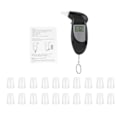 Miniatyrbillede 1 af 8: Digital LCD-skærm Alkohol Breath Tester Bærbar Nøglering Breath Analyzer 20 stk. Mundstykke