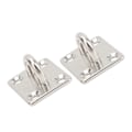 Miniatyrbillede 2 af 8: 2 stk. Båd Square Pad Eye Rustfrit stål Fast Holdbar Marine SS Pad Hardware til Yacht 40 X 50 mm/1,6 X 2,0 tommer