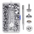 Tryckknappar, 150 st Rostfria Skruv Tryckknappar 15mm Metall Tryckknapp Set med 2 eller