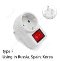 EU-stik Multipel Strømadapter Stikkontakt Europæisk Standard 1 til 1/2/3-vejs Multi-stik Euro Konverter Adapter Elektriske Stikkontakter 1 To 1 Socket 4.8mm
