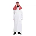 Voksne mænd arabisk kostume cosplay Halloween fest outfit sæt White M