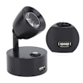 Miniatyrbillede 7 af 8: Læselampe til autocamper LED indendørs sengelampe Båd Yacht USB Genopladelig Justerbar Touch Lampe DC12 til 24V Sort
