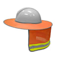 Miniatyrbillede 1 af 6: Reflekterende Hardhat med Fuld Skygge og Mesh Solskærm - Høj Synlighed