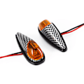 Miniatyrbillede 4 af 8: Motorcykel Blinklys Højeffekts Cat Eye LED Blinklys Indikator Serpentine Shell Gult lys