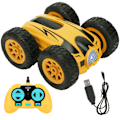 Pikkukuva 1 / 8: Mini Stunt 2.4G Nopea Kaksipuolinen 360 Asteen Kiertävä Langaton RC-Auto Nelipyöräveto (Keltainen)