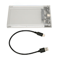 Miniatyrbild 2 av 8: 2,5 tum Hårddiskinneslutning Snabb Överföring 5 Gbps Repskyddande Extern HDD-Fodral Adapter för 2,5 tum SATA Hårddiskar SSD