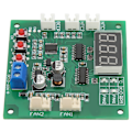 Miniatyrbild 8 av 8: DC10‑60V 2-kanals 4-tråds fläkt PWM temperaturhastighetsregulator styrmodul interna fläktkomponenter