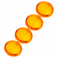 Miniatyrbilde 3 av 8: 4 stk 6 cm/2,36 tommer Motorsykkel Blinklys Lys Linsebeskyttelse ABS Universal Motorsykkel Tilbehør Gul