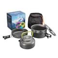 Campingkokset för 2, mörkgrå, aluminiumkök, bärbart för vandring och picknick