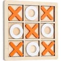 Tic-Tac-Toe Træspil X O Klodser Mini Bordspil Rustikt Træ Sofabordspil Konkurrencegaver til Børn Voksne