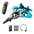 RC Fjärrkontroll Flygplan 2.4G Fjärrkontroll Hobbyplan Segelflygplan EPP Skumleksaker RC Drönare Barn Present-A Blue