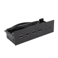 Miniatyrbillede 8 af 8: USB frontpanel hub 5.25in 4 porte højhastigheds stabilt plug and play optisk drev frontpanel til stationær bundkort