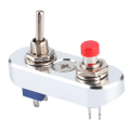 Miniatyrbild 6 av 8: Momentan Tryckknapp Självåterställningsbrytare 3-Pin 2 Lägen Växelströmbrytare 220V 3A