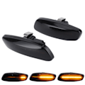 Miniatyrbillede 2 af 8: 2 stk. Sidemarkerlys Fender LED Blinklys Lampe Passer til Peugeot 207 308 408 3008 5008 Røgfarvet
