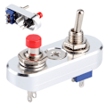 Miniatyrbild 8 av 8: Momentan Tryckknapp Självåterställningsbrytare 3-Pin 2 Lägen Växelströmbrytare 220V 3A