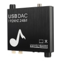 Miniatyrbillede 7 af 8: Digital lydkonverter aluminiumslegering Kraftig stereolyd Digital til analog lydkonverter til DVD TV BOX Laptop