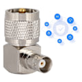 Miniatyrbillede 6 af 7: 2 STK BNC hun til M han adapter retvinklet albuestik